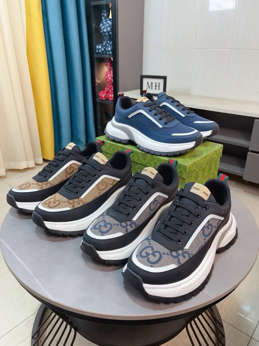 Men's shoes 💰458🌹🌹[GUCCI] Gucci's new lace-up casual men's shoes are on the market first, and the materials and workmanship are superior to all versions on the market. The highest quality shipped first-layer cowhide with imported original perforated materials➕Genuine leather lining, privately molded soft outsole, high foot comfort, imported special materials highlight the brand's unique charm, high-end customization 38-44